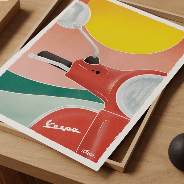 Argia I Vespa - Affiche Papier 250g