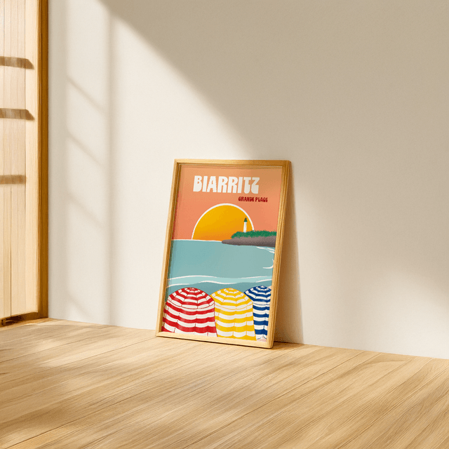 Argia I Biarritz Grande Plage - Toile 50x70cm