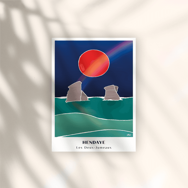 Argia I Hendaye Les Deux Jumeaux - Affiche Papier 250G