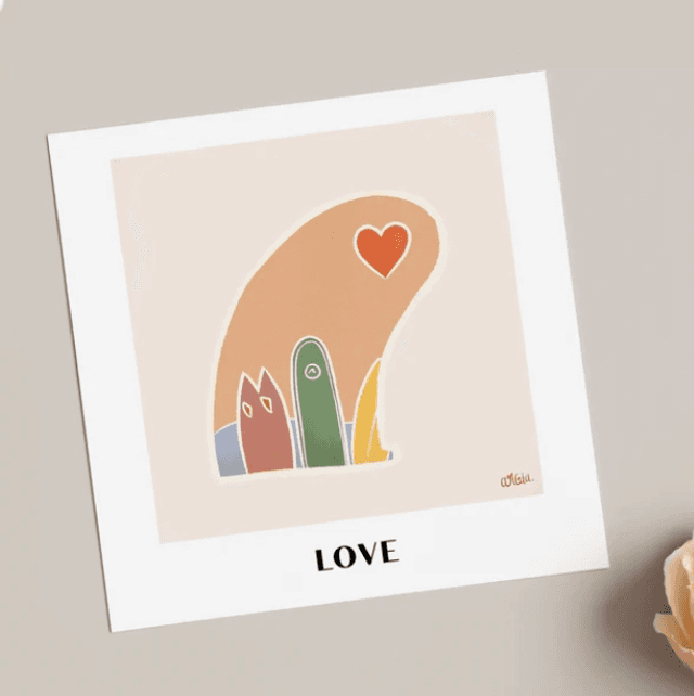 Carte carré love 