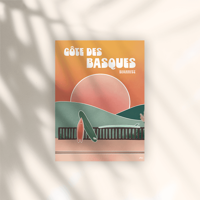 Argia I Biarritz Côte des Basque - Toile 50x70cm